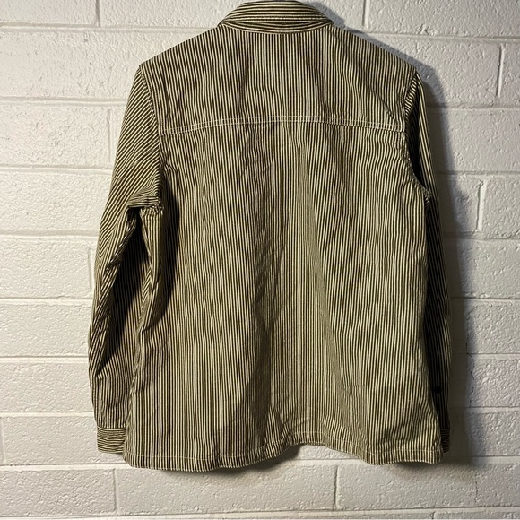 Patagonia Women's Hickory Stripe Sediment Farrier's Shirt Organic Cotton & Hemp - Picture 2 of 10